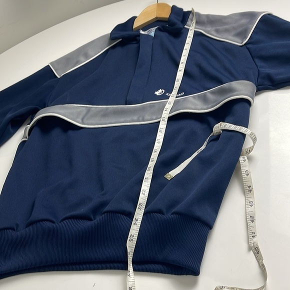 Adidas Vintage 80s 1/2Zip Pullover - Blue and Grey, Size Medium - Picture 6 of 8